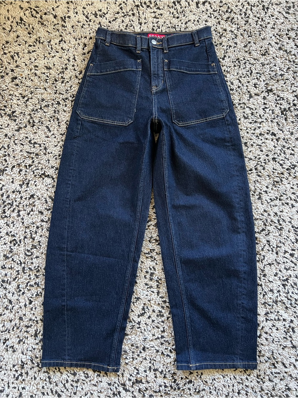 Spanx SPANXshape Authentic 360 Utility Barrel Leg Jeans Dark Wash Women’s Small